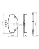 Колодки тормозные передние Bosch 0986495212 аналог 410602192R, 7711130071 (к-т)